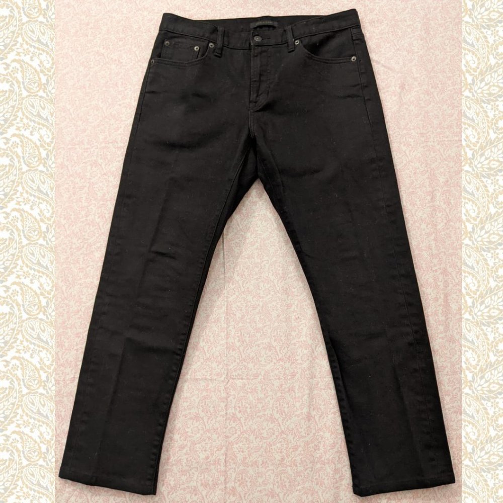 Uniqlo Black Slim Fit  Stretch Chino Pants Mens 32W x 27L (altered)